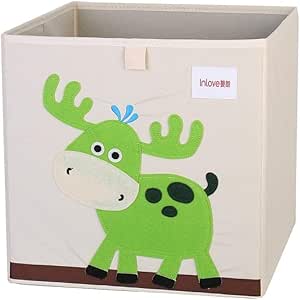 BKHBJ Cubo Gabinete Animal de Dibujos Animados Bordado Caja de