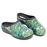 Waterproof Premium Garden Clogs With Arch Support-Meadow Design By Backdoorshoes, Meadow Design, Size 8