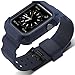 Camyse Compatible Apple Watch Band 42mm Case, Shockproof Rugged Protective Cover with Bands Stainless Steel Clasp for iWatch Apple Watch Series 3, 2, 1 Sport Edition for Men Women Grils Boys - Blue