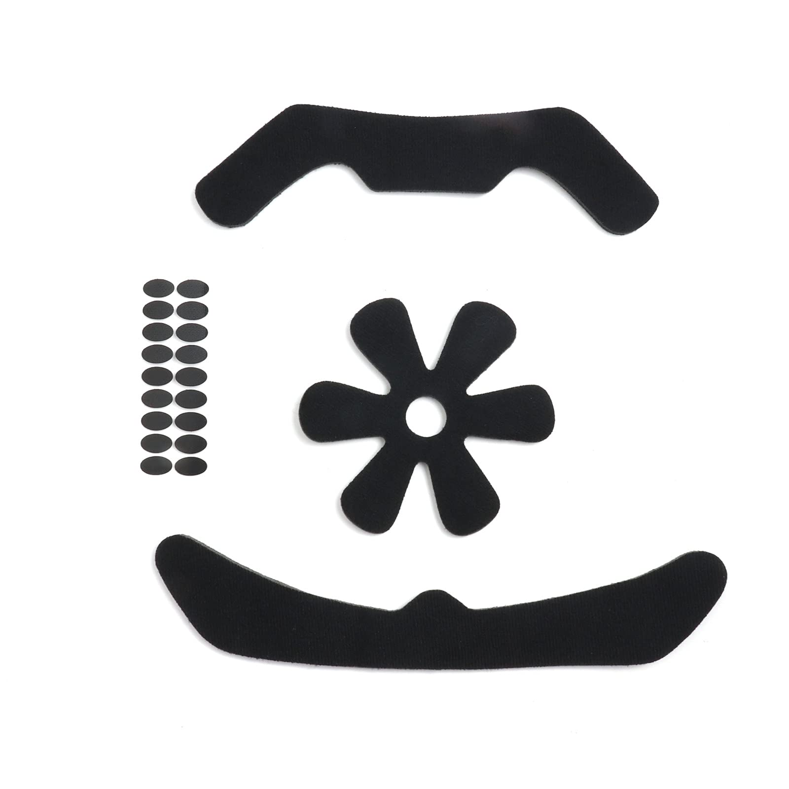 PAXLAMB Foam Padding Kit 21PCS Head Protection Liner Inner Protective Pads Bicycle Replacement Cushion Mat for Scooter Skateboard Bike Motorcycle Cycling Sport Helmets (Black 8mm thickness)