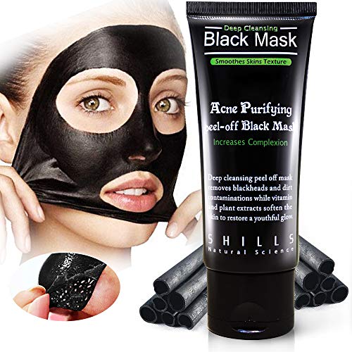SHILLS Blackhead Remover 3 Step Kit, Black Mask Peel Off, Purifying Charcoal Sebum Softener, Pore Minimizing Toner, Peel Strip Mask, Acne Black Mud Facial Masks (Kit) - Thumbnail 3