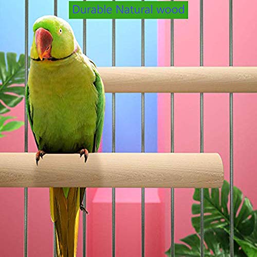 Hamiledyi Bird Perch Bird Stand Bird Cage Accessories Natural Wood Perch 5Piece Set for Birds