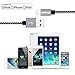 ZTeanok XZ01 Cable Nylon Braided Cord Charger for iPhone 7/7 Plus/6/6 Plus/6S/6S Plus/Se/5S/5, iPad, iPod Nano 7 (3M) - Grey - 3 Piece