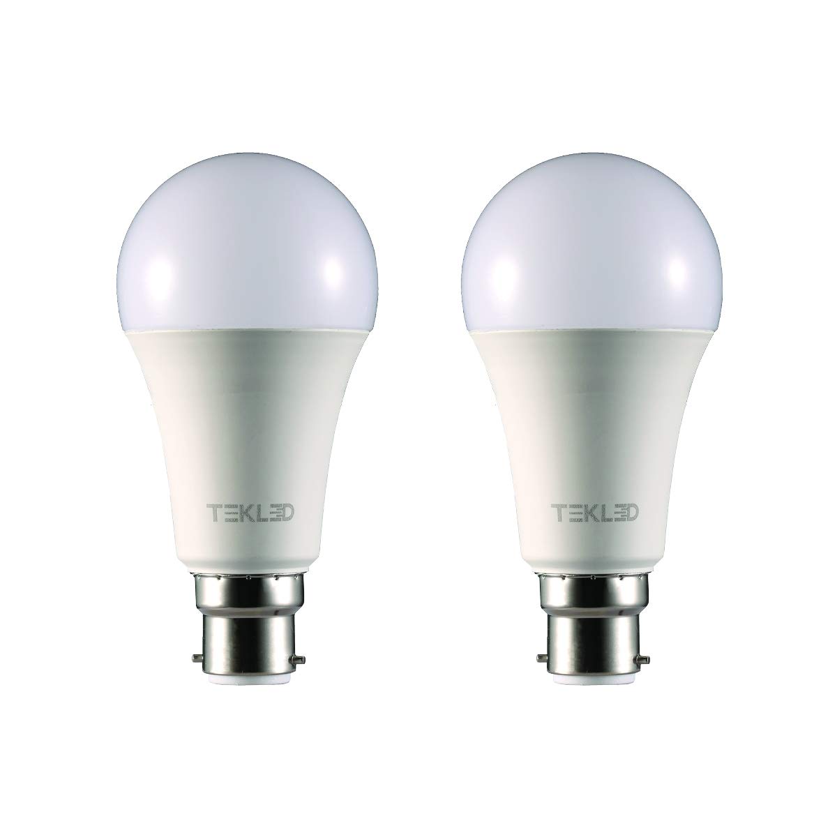 TEKLED LED GLS A60 Bulbs Dimmable B22 Bayonet Cap 12W (100W Equiv.) 2700K Warm White High Brightness Pack of 2