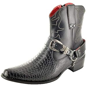 51QoqLTB nL. SS300 Botas para hombre, con cremallera, hasta el tobillo, de piel de serpiente, estilo vaquero 51QoqLTB nL. SS300