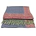 Paskmlna Border Pattern Double Layered Reversible Woven Pashmina Shawl Scarf Wrap Stole (003#21grey/wine)