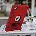 iPad Mini 3 Case,iPad Mini 2 Case,iPad Mini Case,TIANLI(TM) ArmorBox [Three Layer] Convertible [Heavy Duty] Rugged Hybrid Protective with Kickstand Case for iPad Mini 3/2,Red/Black