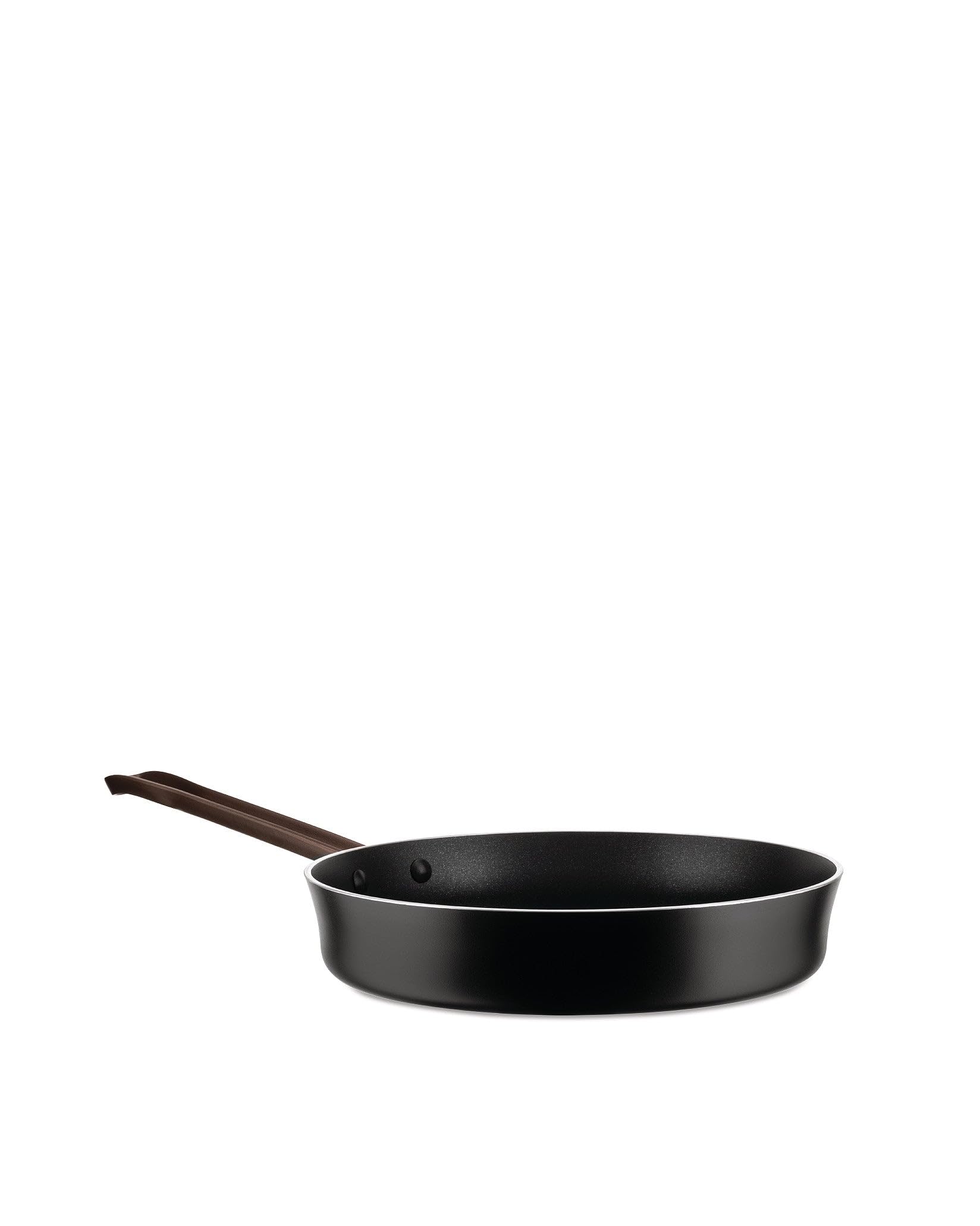 Alessi Long-Handled Frying pan, 20 cm, Nonstick, Steel, Brown
