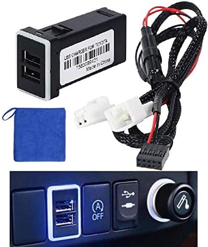 Amazon 急速充電対応 Qc3 0 トヨタaタイプ Usb 電源 スイッチホール パネル 2ポート 搭載 Led 青 ブルー発光 タブレット スマホ アルファード 30系 プリウス 30系 50系 ヴォクシー 70系 80系 携帯電話 スマートフォンアクセサリ 車 バイク