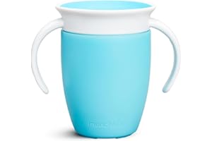 Munchkin Miracle 360˚ Trainer Sippy Cup with Handles, Spill Proof, 7 Ounce, Blue, 1 Pack