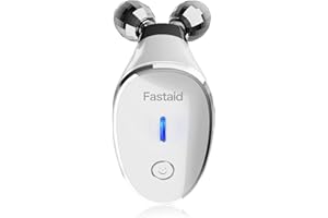 Fastaid Microcurrent-Facial-Device, Microcurrent Face Massager Roller for Skin Care, Facial Massager Face Rollers for Women & Men, Glossy White