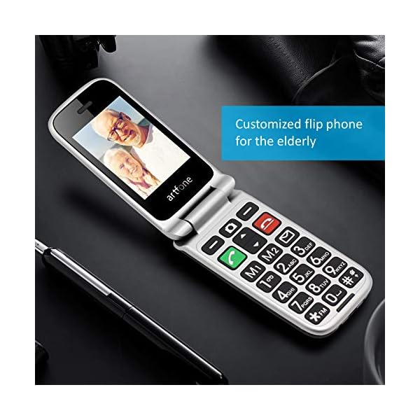 artfone-CF241A-Big-Button-Mobile-Phone-for-Elderly-Senior-Flip-Mobile-Phone-With-24-LCD-Display-SOS-Button-Talking-Number-Dual-SIM-Unlocked-Torch-Side-Buttons-Bluetooth-CameraBlack artfone CF241A Big Button Mobile Phone for Elderly, Senior Flip Mobile Phone With 2.4" LCD Display | SOS Button | Talking Number | Dual SIM Unlocked | Torch Side Buttons | Bluetooth | Camera(Black)