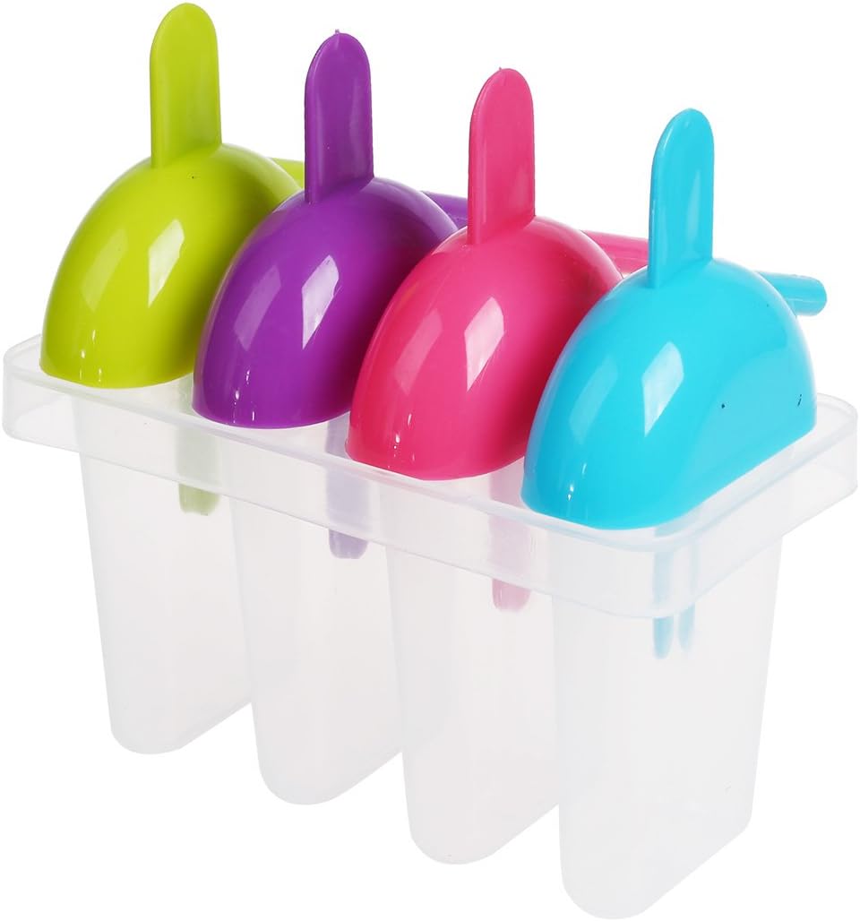 Beauneo Set Frozen 4 Ice Popsicle Lolly Maker Mould Mold Kitchen DIY