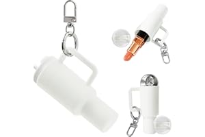 CHINOVI Mini Cup Keychain, Tumbler Cup Lip Balm Holder Keychain for Women Stanley Cup Accessories Cute Charms for Handbags Backpack