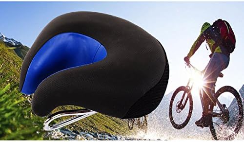 Mountain Bike Seat Bike Saddle - ISEYMI Noseless Design For Mountain Bike, Road Bike, Exercise Cycling Including Seat Clamp,Tool-free & Drawstring Bag,Reduce Stress For Vulnerable Parts Heavy-Duty