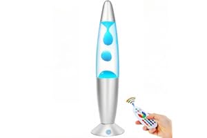 ORDERSOON 13" LED Liquid Motion Lamp with Remote - 17 Color Changing Mood Light for Relaxing, Night Light Nightlight Mesmerizing Home Decor for Bedroom Office, Unique Gift for Adults Teens (Silver)