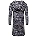 Sumen Men Autumn Winter Hooded Trench Coat Knitted Open Front Sweater Cardigan