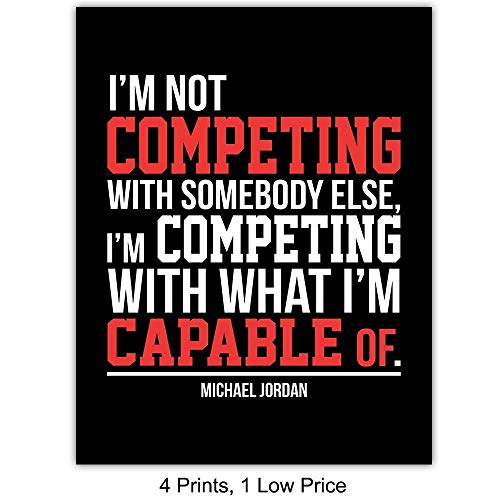 Michael Jordan Motivational Art Print Set 8x10 Wall, Gym, Office Decor, Home Decoration Photos