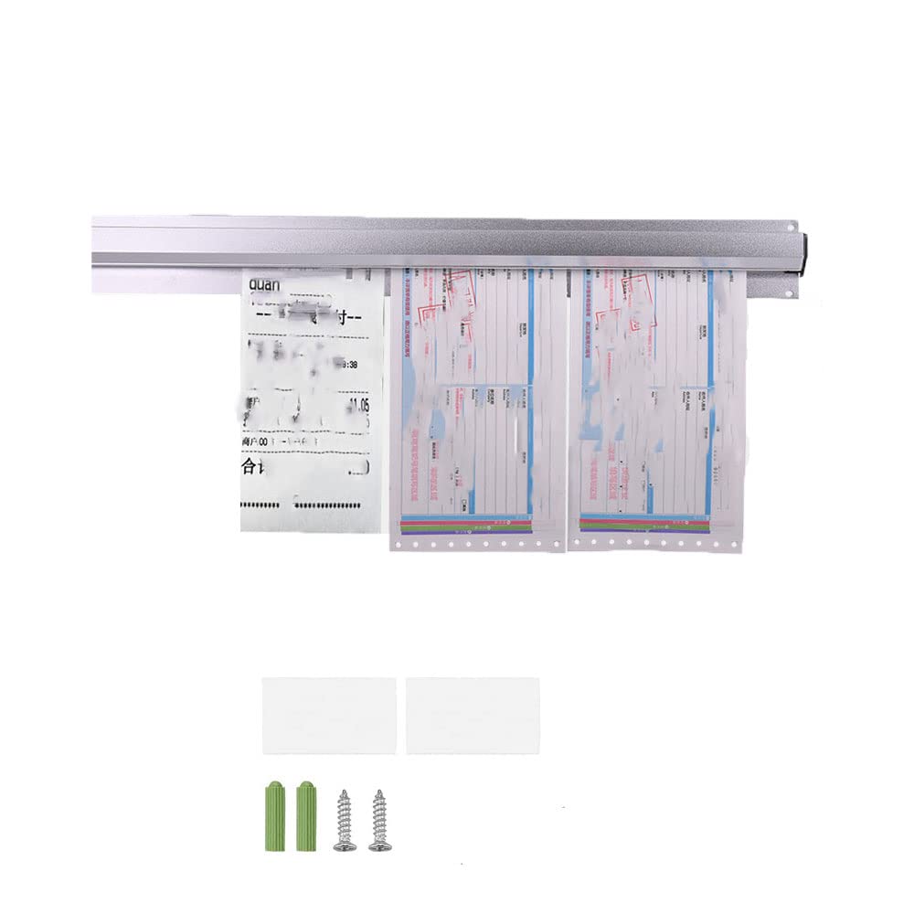 BDHI 1pc 35cm Restaurant Order Grabber Restaurant Order Grabber Kitchen Order Holder Aluminium Ticket Rail Wall Mount Bill Receipt Holder for Catering Pubs Hold Orders Tabs Papers Securely(Y128-1)