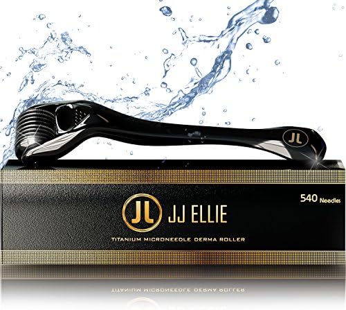 Derma Roller Cosmetic Microneedling Kit for Face 0.25mm, Microneedle Roller, Microdermabrasion 540 Titanium Micro Needles Skin Roller For Home Skincare Use - Includes 4 Free Ebook And Storage Case