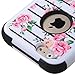 Asmyna iPhone 6 Tuff Hybrid Phone Protector Cover with Stand - Retail Packaging - Pink Fresh Roses/Black