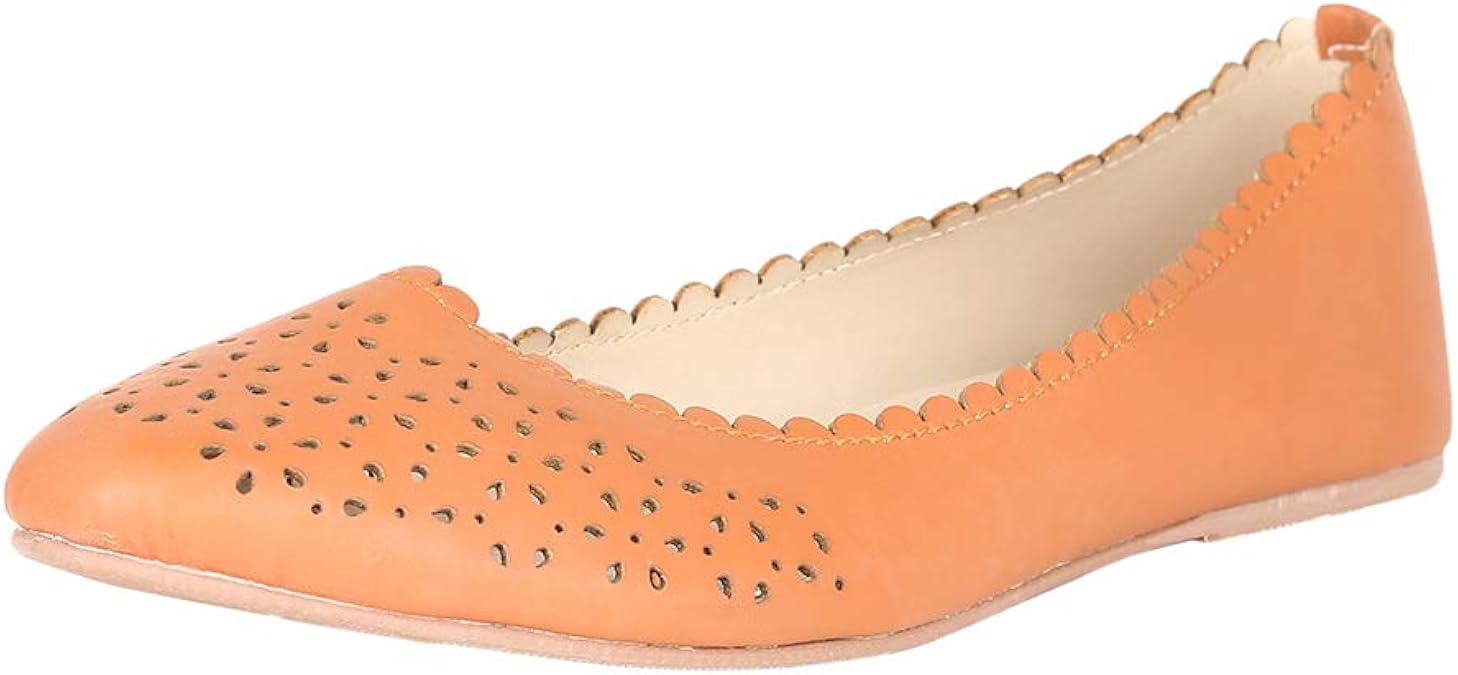 Buy People Women's Orange Ballet Flats 6 UK (38 EU) (P42FB0799518625