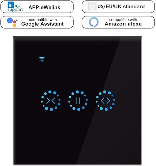 Wifi Inteligente Cortina Cambiar Control Remoto Vidrio Templado