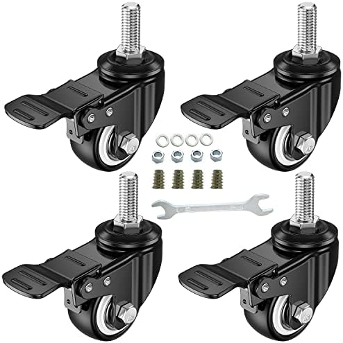 4 Inch Stem Caster Wheels Heavy Duty Replacement Besitu 4" Stem Caster Wheels – 7/16" Stem, Set Of 4, Heavy Duty TPR Wheels For Carts, Mop Buckets, Grills 4 Inch Wheels