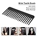 Large Wide Tooth Comb Hair Comb Detangling Hairbrush, Heat-resistant Anti-static Scalp Massage Styling Comb for Long, Wet or Curly Hair (Black)