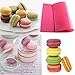 Delidge Silicone Macaron DIY Baking Mold Mat with 20 Circles and 48 Circles on Each Side Pink 11 1/4x8 1/2 Inch