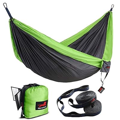 HONEST OUTFITTERS Single Camping Hammock with Hammock Tree Straps,Portable Parachute Nylon Hammock for Backpacking… 51Qp%2BDoDzJL