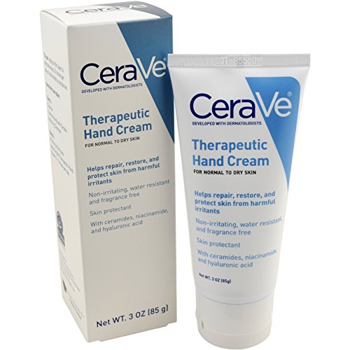 CeraVe Therapeutic Hand Cream 3 oz with Hyaluronic Acid and Ceramides for Skin Protection