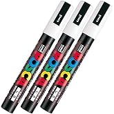Posca White Paint Marker PC-5M, Medium Point, 3 Count