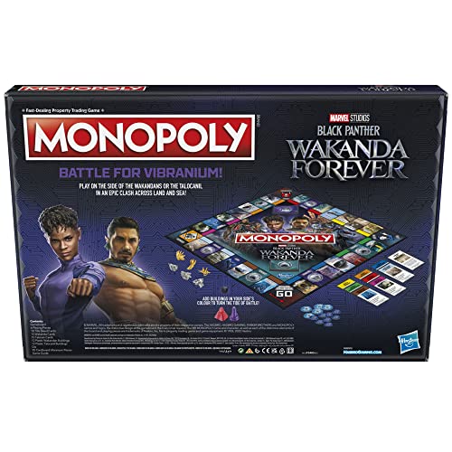 Hasbro Gaming Monopoly Marvel Studios' Black Panther Wakanda Forever