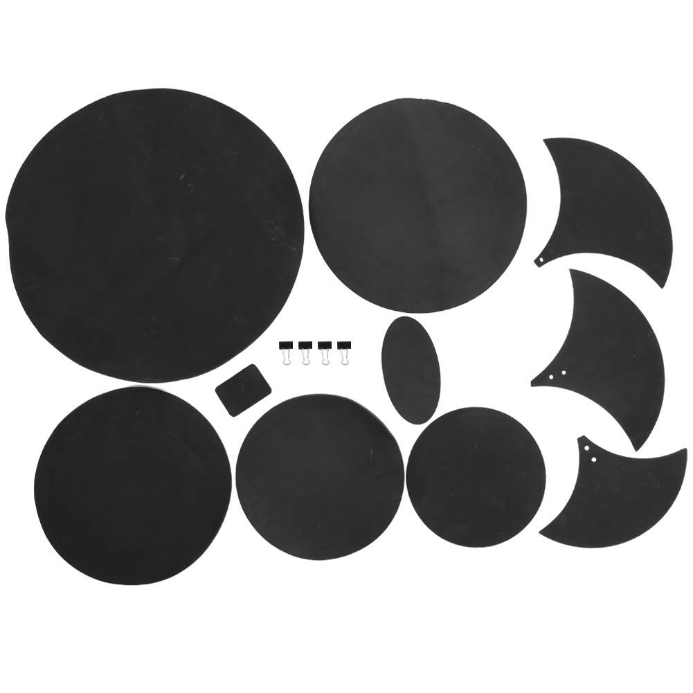 Bnineteenteam 14 Pcs/Set Silencer Pad Drum Pads Practice Mute Rubber Foam 5 Round Pad 3 Irregular Curved Pad Suit for Drummer