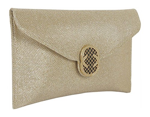 Purse Collection Beautiful Rose Gold Shinning Clutch For Womens