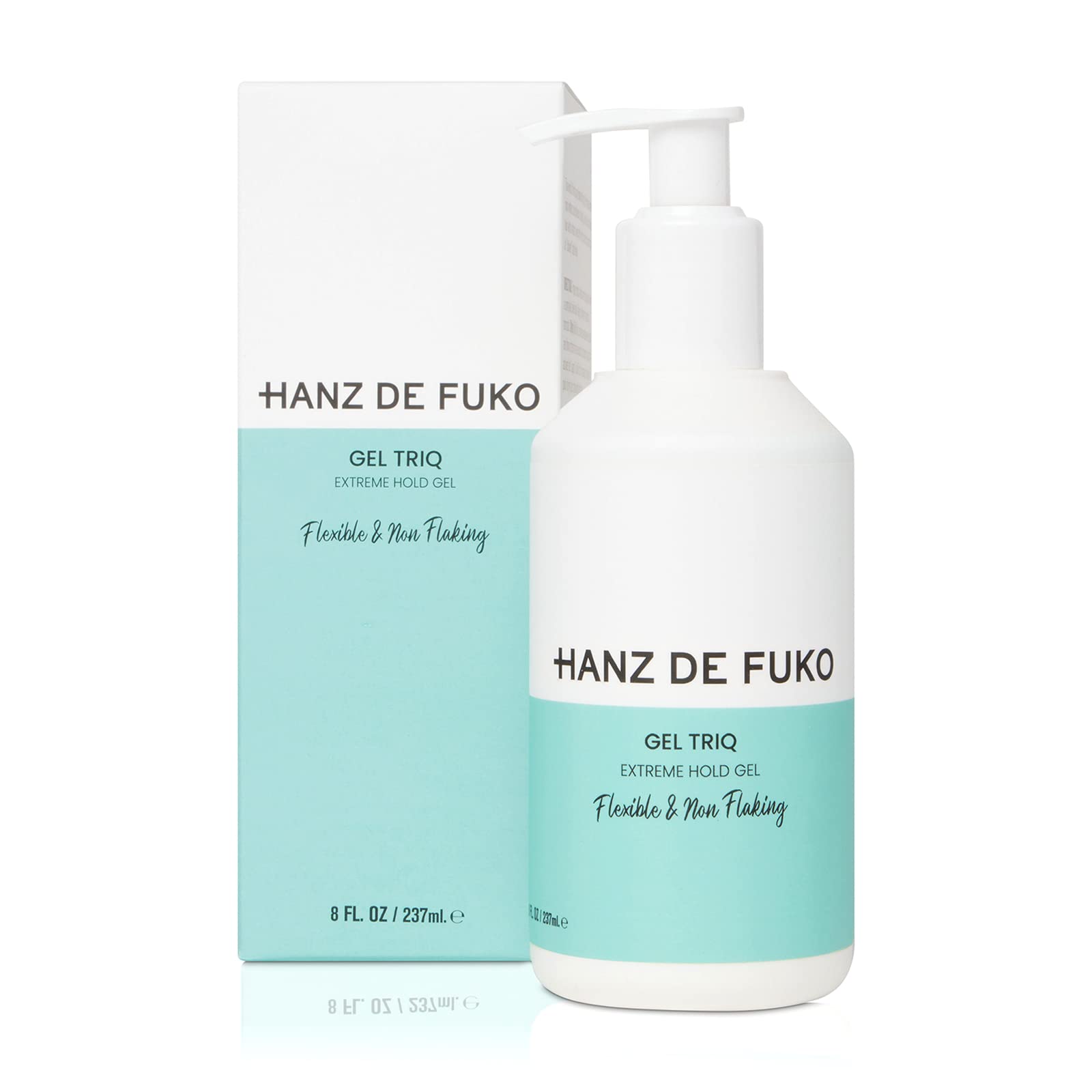 Hanz de Fuko Gel Triq – Premium Sugar Based Hair Styling Gel – Extreme Hold – Flexible and Non-Flaking Formula – 237ml