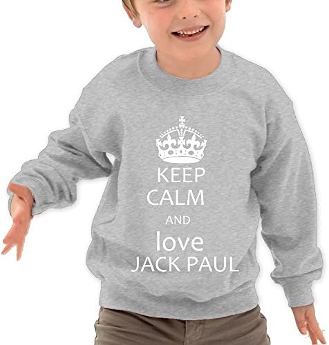 Keep Calm And Love Jack Paul Kid's Long Sleeve Crewneck Sweater For Boys Girls