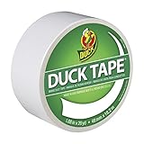 Duck Brand 1265015 Color Duct Tape, White, 1.88 Inches x 20 Yards, Single Roll