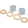 Losi Wheels Silver Orange Bead Lock 2 DBXL-E 2.0 LOS45032 RC Tire