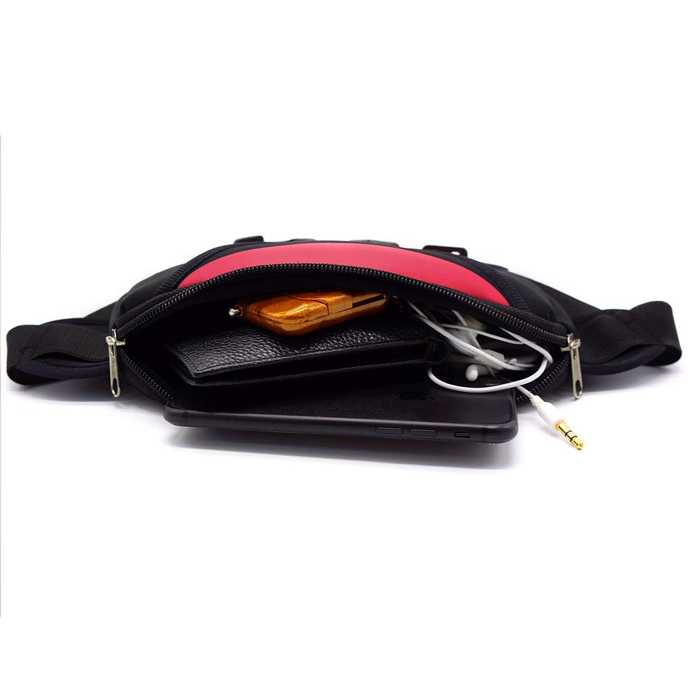 Y&R Direct Fanny Pack Running Belt Pouch Slim Soft Nylon Water Resistant Waist Bag for Man Women Walking Hiking Jogging Carrying iPhone Xs / 8 Plus Samsung S10 Plus/Note 8 Great Gifts