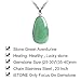 iSTONE Womens Teardrop Genuine Stone Pendant Chakra Stones Necklace