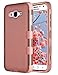 ULAK Galaxy J7 Case, Anti Slip Galaxy J7 Case Dust Scratch Shockproof Protective Cover for Samsung Galaxy J7 J700 (2015) with Hybrid High Soft Silicone + Hard PC Case (Rose Gold)