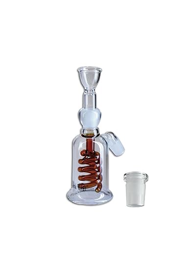SF Black Leaf Vorkühler Doppelspirale inkl. Adapter NS 2 x 14 (14,5 mm) Bong Cooler