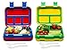 Bizz Large Travel Bento Box Set Lunch Boxes with Utensils, Kids Adults Removable Microwaveable, Dishwasher Safe Tray (2-Pack) Lunchbox Portable Portion Control Meal Prep Containers Reusable BPA Free