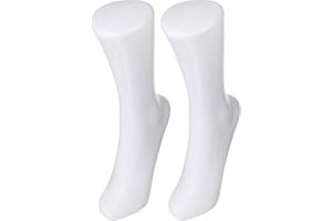 ABOOFAN 2Pcs Sock Model Display Plastic Women Foot Model White Foot Mannequin Shoe Stretcher for Retail Socks Foot Sandals Jewelry Ankle Chain Display Prop