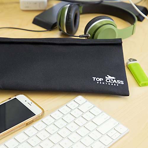Smell Proof Bag with Smoking Accessories by Top Class Ventures – Smell Proof Container Pouch PLUS Grinder, Resealable Bags, and Doob Tubes – Discreet Stash Storage Case - Smellproof No Odor Bags