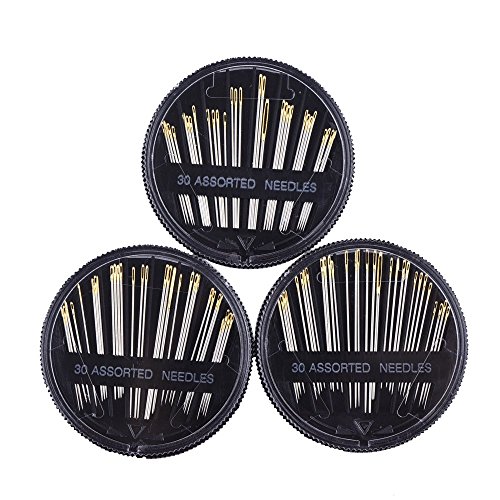 Mudder 30-Count Assorted Hand Sewing Needles Set, 3 Pack Mudder 30-Count Assorted Hand Sewing Needles Set, 3 Pack