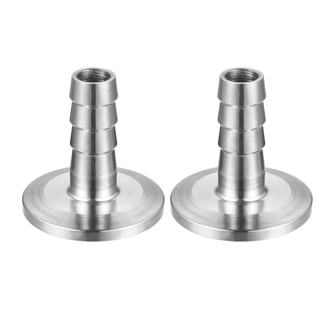 sourcing map Clamp Hose Adapter 1.575 Inch Flange to 1/2 Inch Hose Barb Fitting 2 Pcs