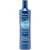 Fanola Wonder No Orange Blue Shampoo for Color Treated Hair - Toning Hair Color Shampoo for Light Brown to Platinum Strands - Neutralizes Orange & Brassy Tones - Vegan & Sulfate-Free (11.8 fl oz)
